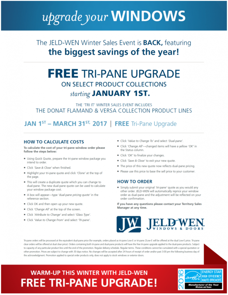 Jeldwen Window Promotion Bytown Lumber